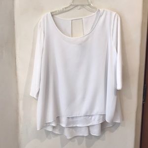 ING (Macys) Cream deceptive open back look size 3x